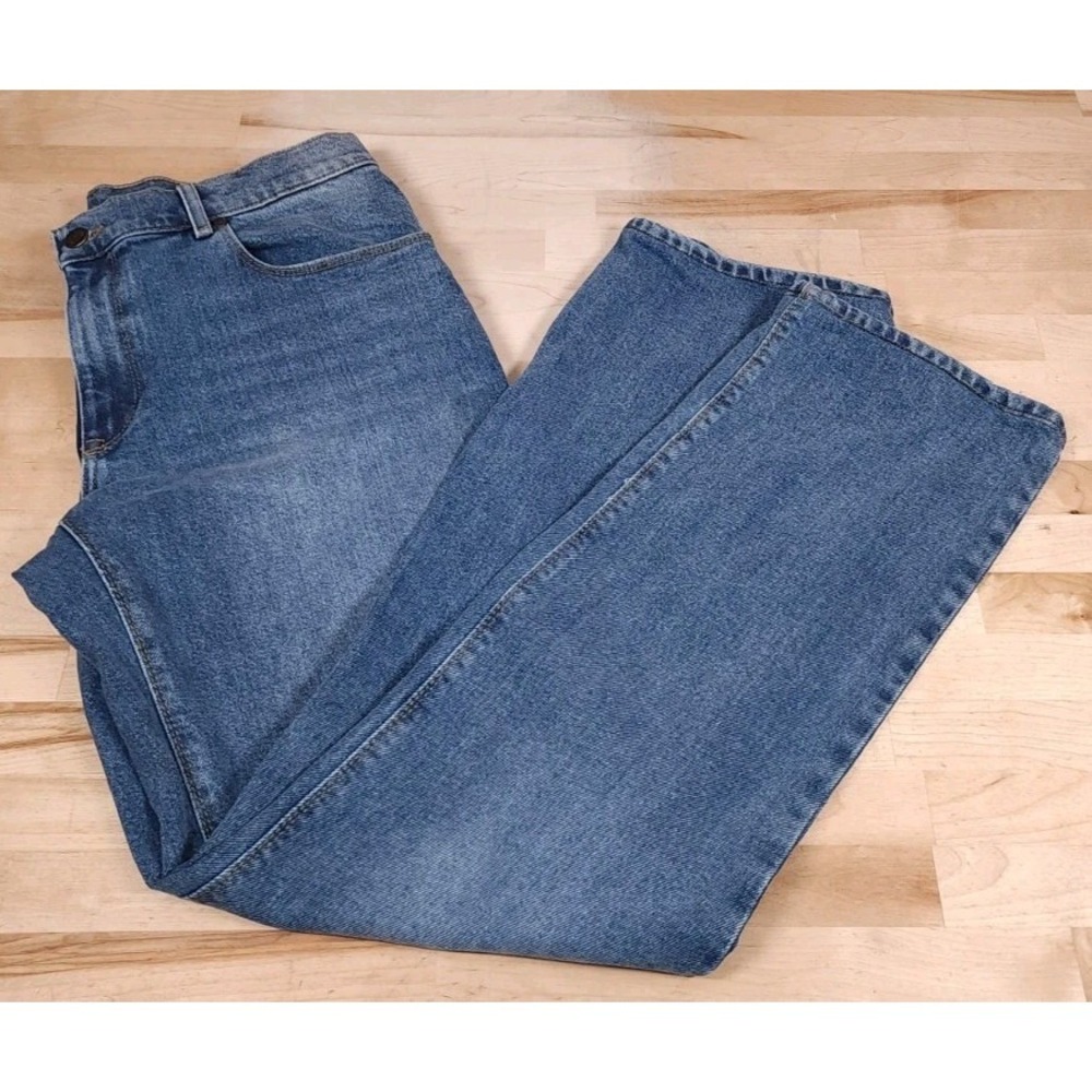 Mott & Bow Mens Med Wash Denim Jeans Straight Leg Mid Rise 5-Pocket 36x34
